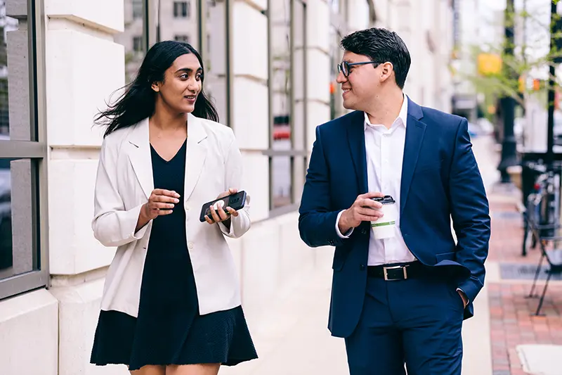 Candid MBA and marketing students