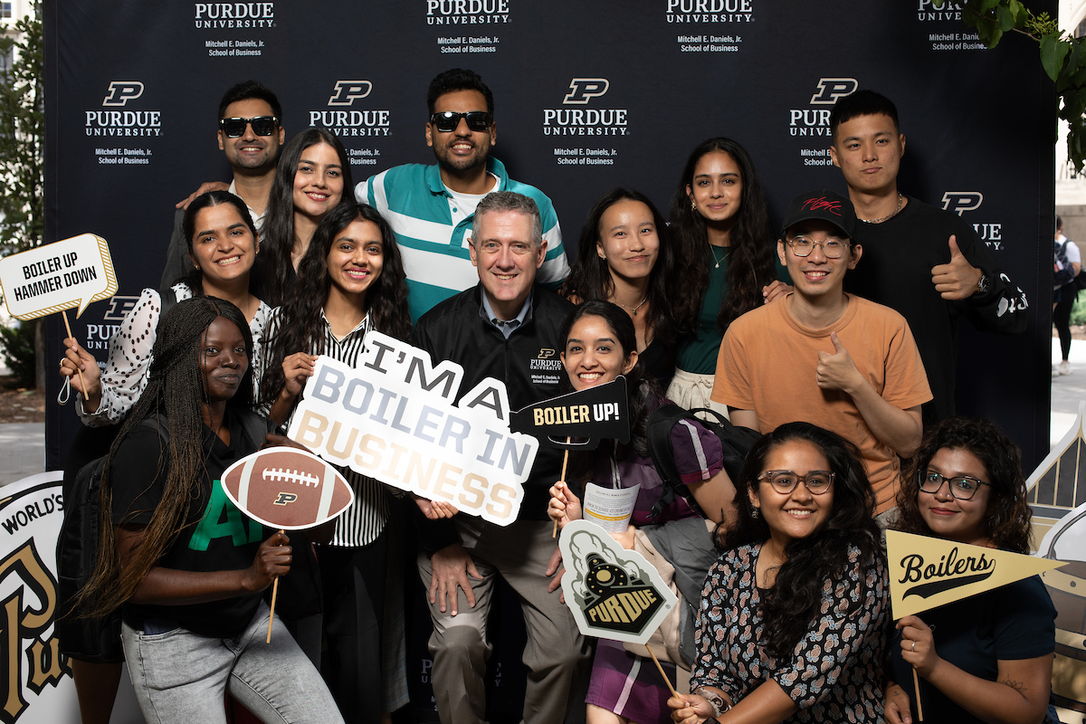 Bullard with students