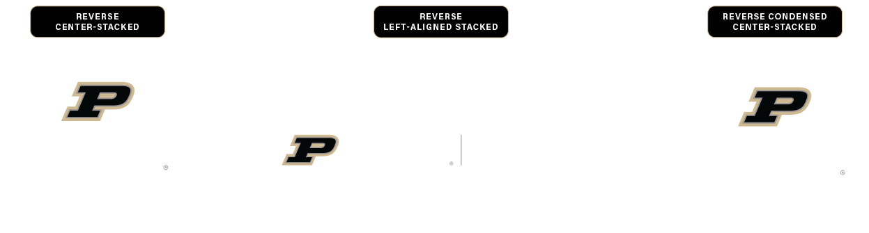 Co-brand examples on black