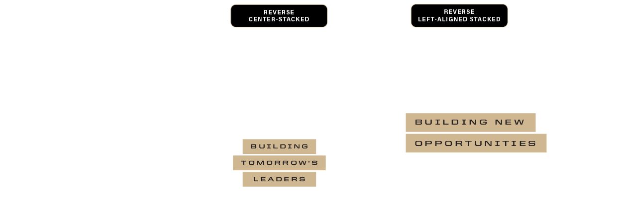 Copy treatment examples on black blackground