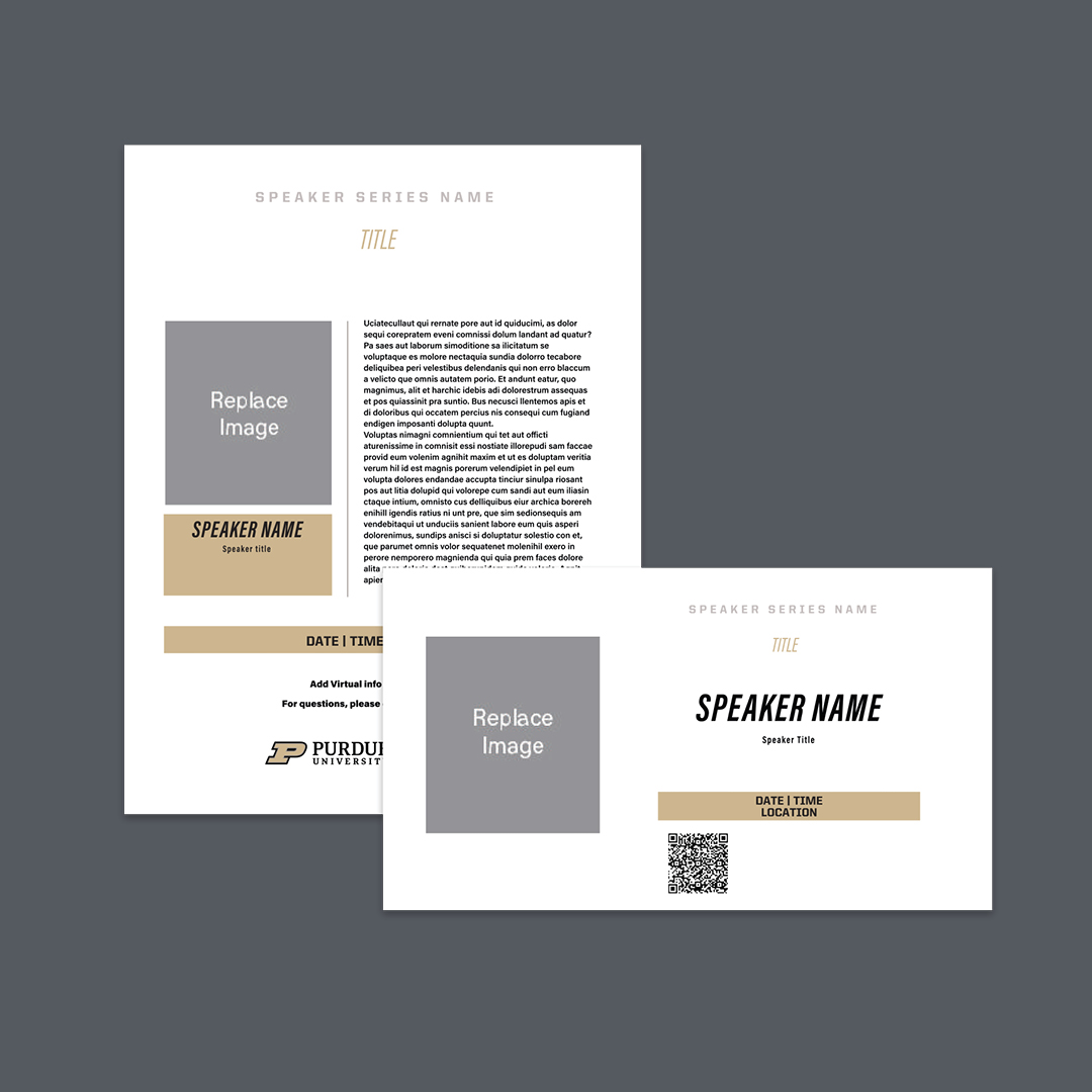 Sample of speaker series promo materials
