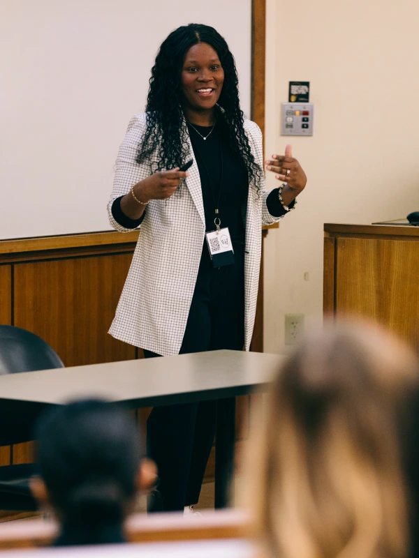 guest speaker in classroom