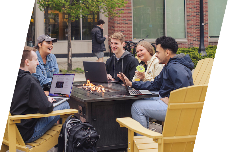 Grad students outside